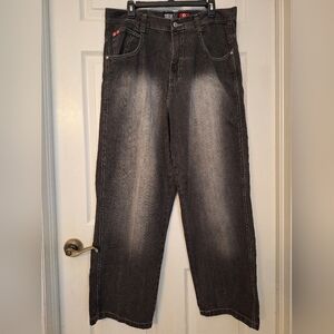 South Pole Men's Dark Gray Relaxed Jeans